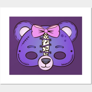 Scary Purple Bear Posters and Art